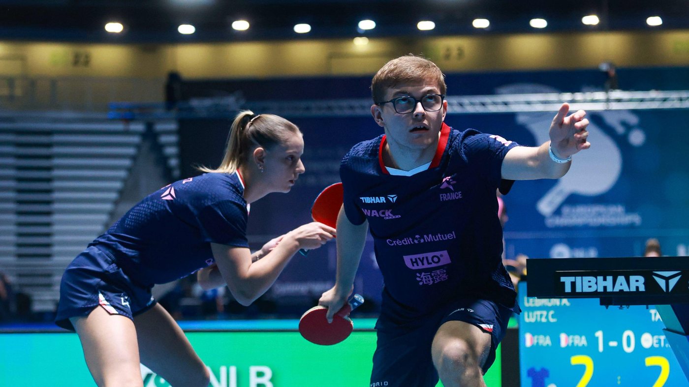 Tennis de table : Alexis Lebrun et Charlotte Lutz battus en finale du double mixte à l'Euro