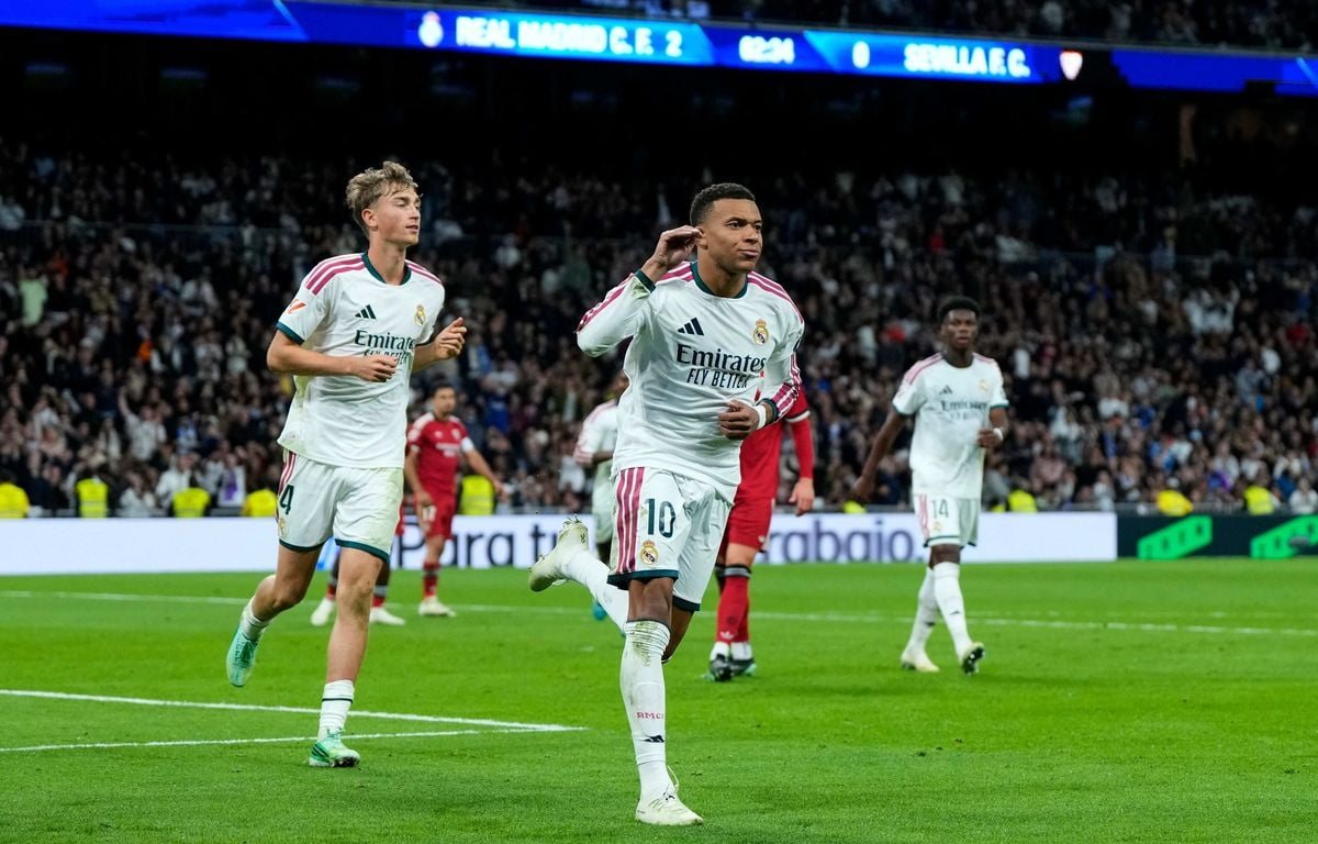 Mbappé signe un doublé et porte le Real Madrid face à Séville