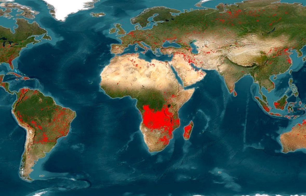 Des cartes de la Nasa mal interprétées font croire que l’Afrique est en feu