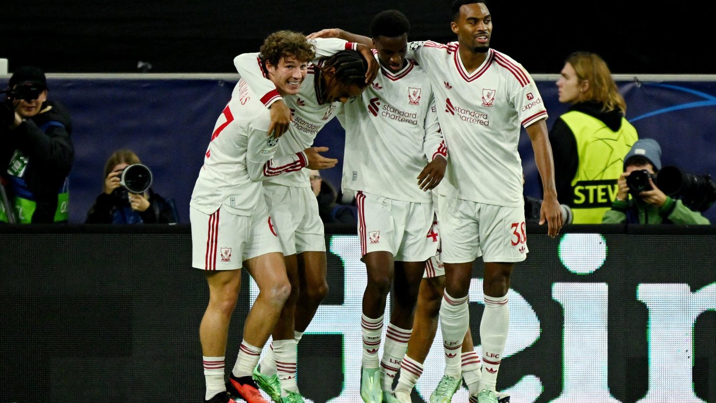 Bradley Barcola inscrit son premier triplé avec Liverpool en Ligue des champions